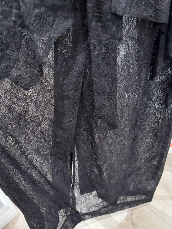 BCBGMaxAzria Lace Peplum Long Trench XXS - Picture 8 of 12